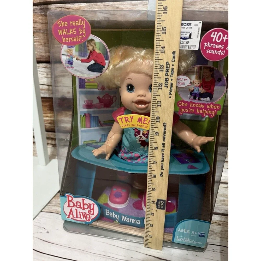 Vtg 2011 New Interactive Baby Alive Baby Wanna Walk Doll Collectible